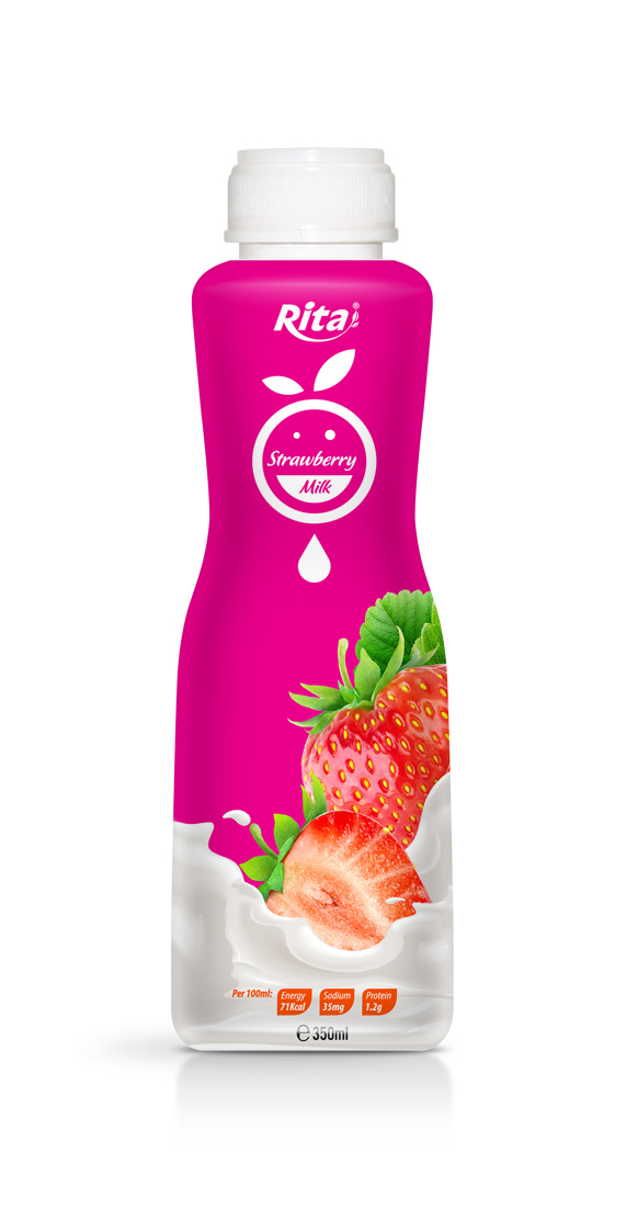 350ml PP bottle Strawberry Milk